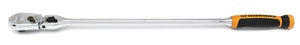 GearWrench 1/2 Inch Drive 90-Tooth Dual Material Locking Flex Head Teardrop Ratchet 24 Inch