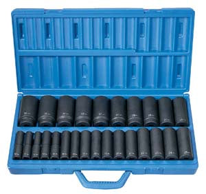 Grey Pneumatic 26 PC 1/2" DR DEEP LENGTH METRIC MASTER SET