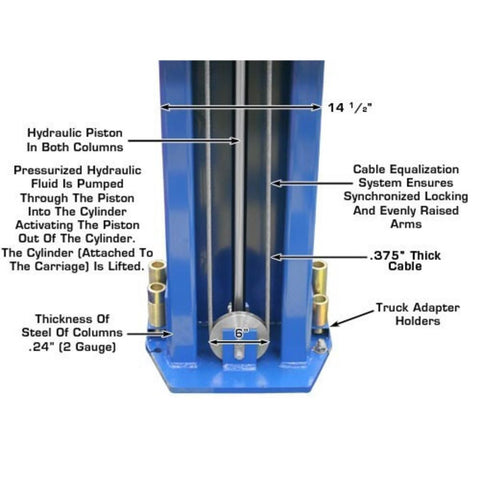 Image of Atlas PV10PX 10,000 Pound Overhead 2 Post Automotive Lift