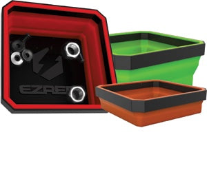 E-Z Red Magnetic Collapsible Parts Trays - Green/Red/Orange - 3 Pack