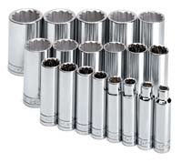 19 Piece 1/2 Drive Deep 12Pt