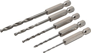 5 Piece Hex Shank Drill Bit
