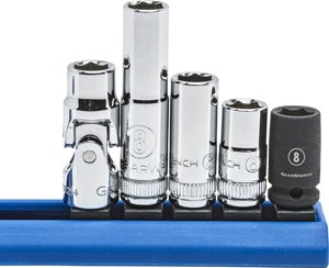 5 Piece 1/4" Drive 8mm Socket
