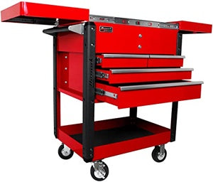 35" Slide Top Red 4 Drawer