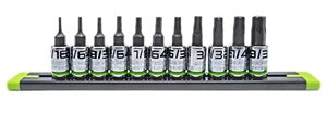 Grip Edge Tools 11-PC 1/4'' Dr Short SAE RPT Hex Driver Set
