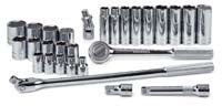 28 Pc Mix 1/2" Dr 6 Pt Chrome