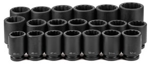 1" Drive 20 Piece Deep Metric - 1