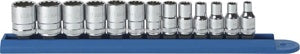 GearWrench 13 Piece 1/4 Inch Drive 12 Point Standard Metric Socket Set