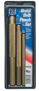 3 Pc Brass Drift Punch Set