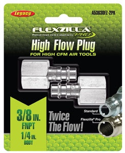 High Flow Plug 1/4" Body 3/8"