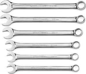 GearWrench 6 Piece Metric 12 Point Long Pattern Combination Wrench Set