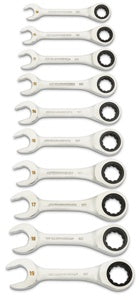 GearWrench 10 Piece 90T Metric Stubby Combination Wrench Set