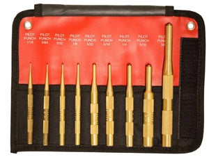 Mayhew 9-PC BRASS PILOT PUNCH