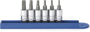 6 Pc 1/4" Dr Metric Hex Bit
