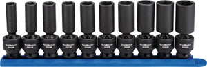 GearWrench 10 Piece 3/8 Inch Drive 6 Point Deep Universal Impact Metric Socket Set