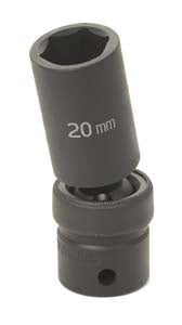 Grey Pneumatic SOC 20MM 1/2D IMP UNIV 6PT DP BLK