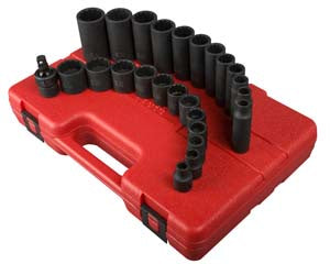 25 Piece Impact Socket Set 3/8