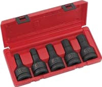 Sunex 3/4" Drive 5 Piece Metric Hex