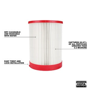 Large Wet and Dry Vacuum Hepa