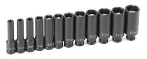 Grey Pneumatic 1/4"DR 12PC DP MAGNETIC