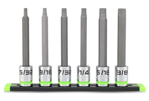 Grip Edge Tools 6-PC 3/8'' Dr Long SAE RPT Hex Driver Set