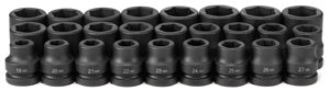 1" Drive 26 Piece Metric Set
