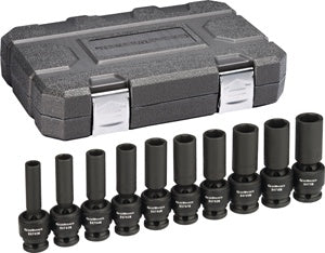 GearWrench 10 Piece 1/2 Inch Drive 6 Point Deep Universal Impact Metric Socket Set