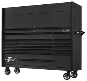 72" Black/Black Trim Hutch