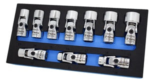Astro Pneumatic 10pc 3/8" Drive Flex Socket Set - 6 Point - Metric