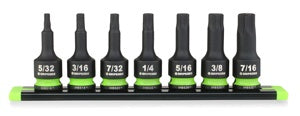 Grip Edge Tools 7-PC 3/8'' Dr Short SAE Impact RPT Hex Driver Set
