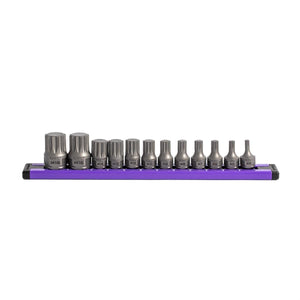 Grip Edge Tools 12-PC RPT 1/4 & 3/8 Drive Low Profile Triple Square Dual Action Driver Bit Set