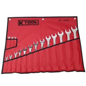 K Tool International Wrench Set Combination 16 Piece, 41016