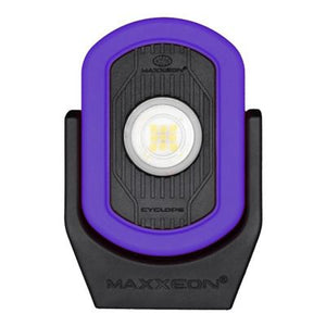 Maxxeon Workstar CYCLOPS 720 Lumen USB-C Rechargeable Work light with Magnetic Base - Purple, 00816