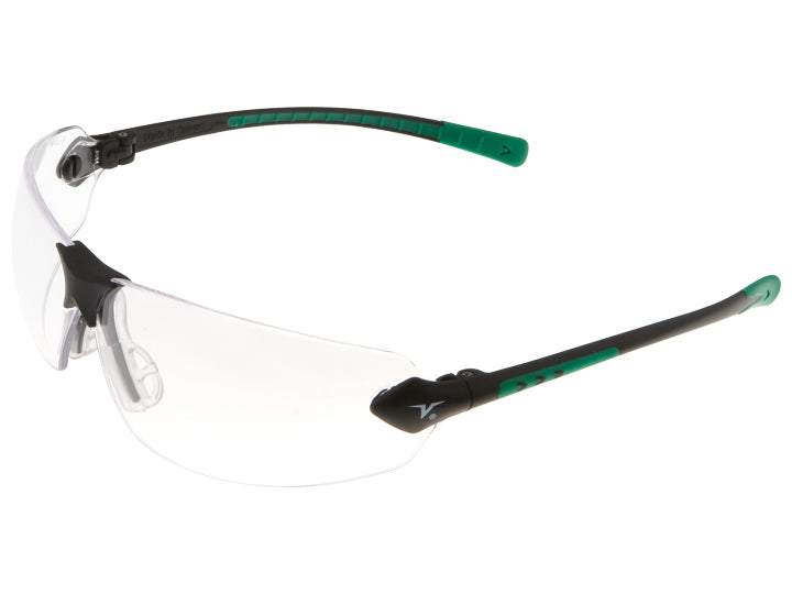 Encon Veratti 429 Safety Glasses Clear Anti-Fog Lens Green/Black Frame