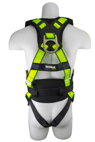Image of SafeWaze Pro Construction Harness w/ Fixed Back Pad, FS170