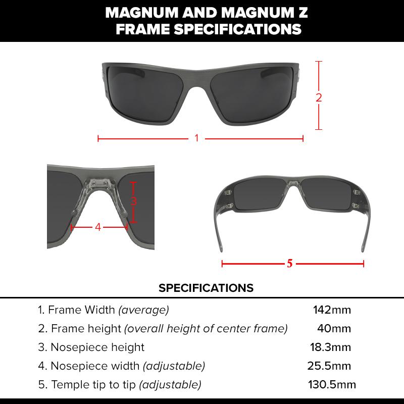 Magnum Series Sunglasses Black Frame, Clear Lens