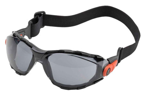 Elvex Go Specs Safety/Motorcycle/Sun Glasses/Goggles Smoke or Clear Anti-Fog Lens with Strap