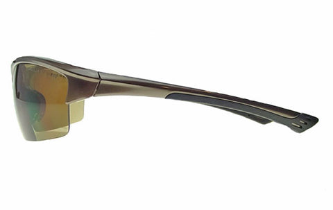Image of Elvex Delta Plus Sonoma RX350 Bifocal Safety/Reading Glasses Brown 1.0 to 3.0 Mag Z87.1