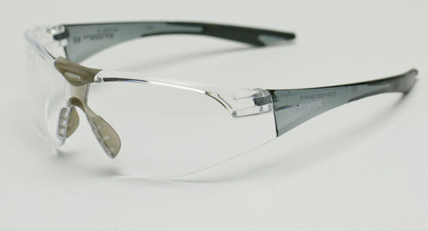 Image of Elvex Delta Plus Avion Slim Fit Kids Shooting/Safety Glasses Clear Lens Black Frame