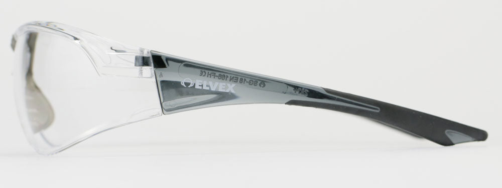 Elvex Delta Plus Avion Slim Fit Kids Shooting/Safety Glasses Clear Lens Black Frame