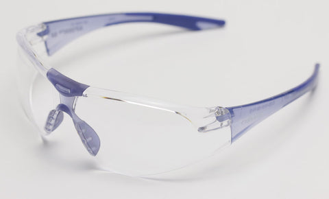Image of Elvex Delta Plus Avion Slim Fit Kids Shooting/Safety Glasses Clear Lens Blue Frame