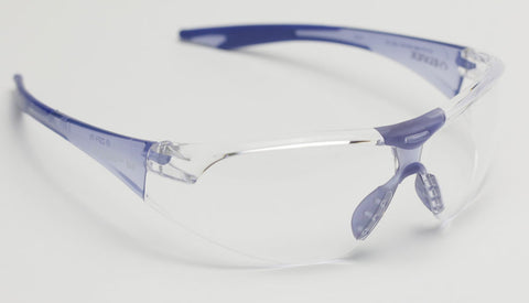 Image of Elvex Delta Plus Avion Slim Fit Kids Shooting/Safety Glasses Clear Lens Blue Frame