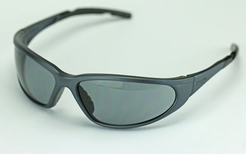 Image of Elvex Delta Plus XTS™ Safety/Tactical/Shooting Glasses Gray Anti-Fog Lens/Black Frame Z87.1