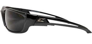 Edge Eyewear Kazbek XL Extra Wide Safety/Sun Glasses Black/Smoke Lens SKXL116