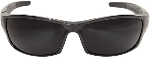 Image of Edge Eyewear Reclus Safety/Sun Glasses Gloss Black Frame Smoke Lens SR116
