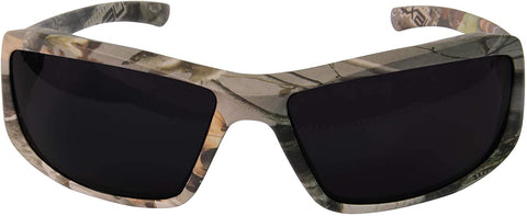 Image of Edge Eyewear Brazeau Safety/Sun Glasses Forrest Camo Frame with Polarized Smoke Lens TXB216CF