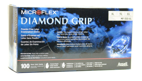 Image of Ansell Diamond Grip Latex Disposable Gloves