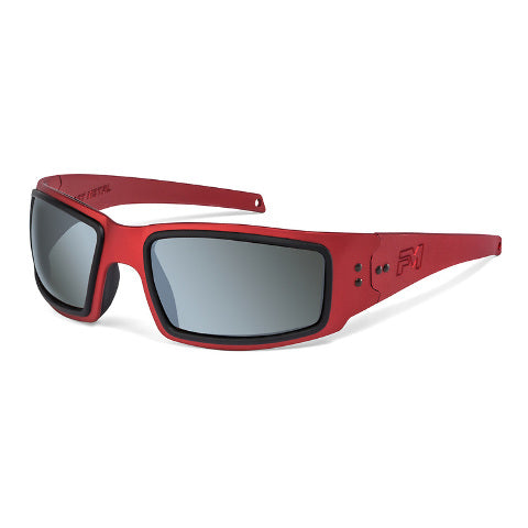 Fast Metal Speed Demon Safety/Sun Glasses Kit Red Foam Polarized & Clear Lens